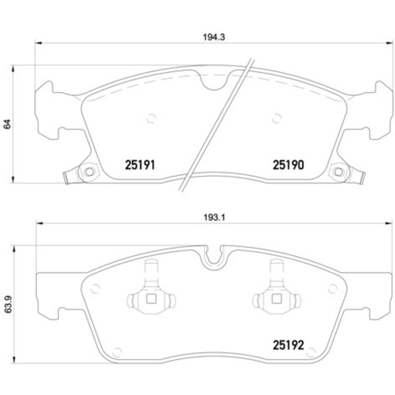BREMBO XTRA Low-Met Front Disc Brake Pad Set - P37017X