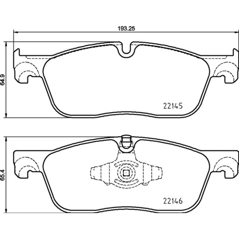 BREMBO XTRA Low-Met Front Disc Brake Pad Set - P44026X