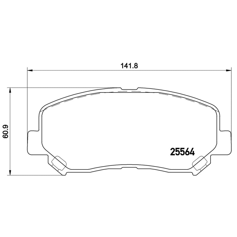 BREMBO XTRA Low-Met Front Disc Brake Pad Set - P49045X