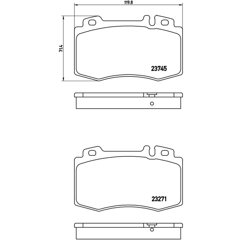BREMBO XTRA Low-Met Front Disc Brake Pad Set - P50053X