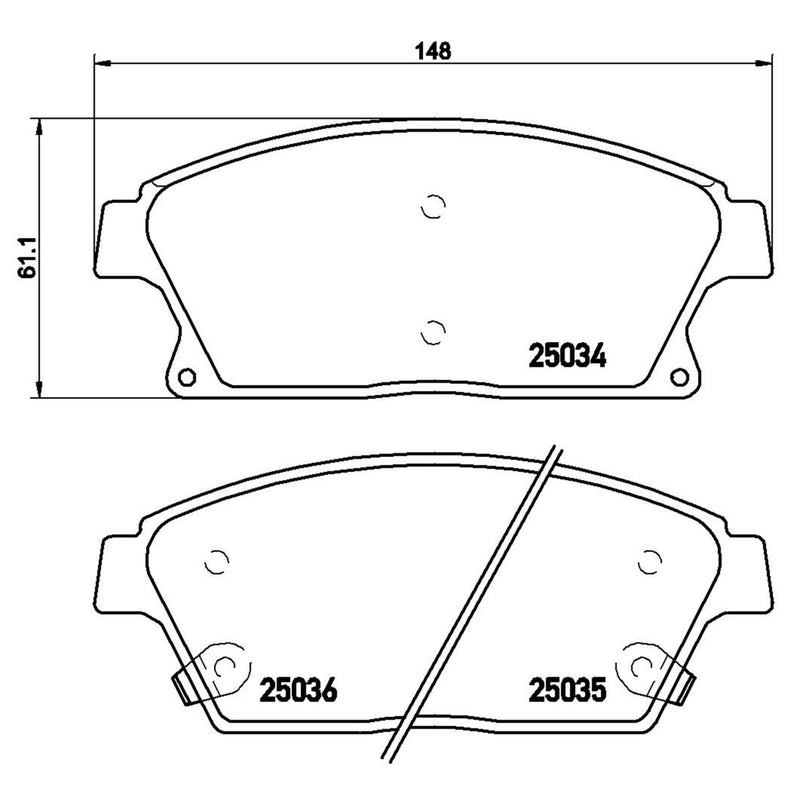 BREMBO XTRA Low-Met Front Disc Brake Pad Set - P59077X