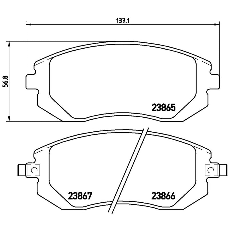 BREMBO XTRA Low-Met Front Disc Brake Pad Set - P78013X