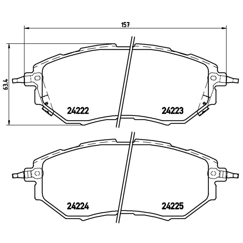 BREMBO XTRA Low-Met Front Disc Brake Pad Set - P78017X