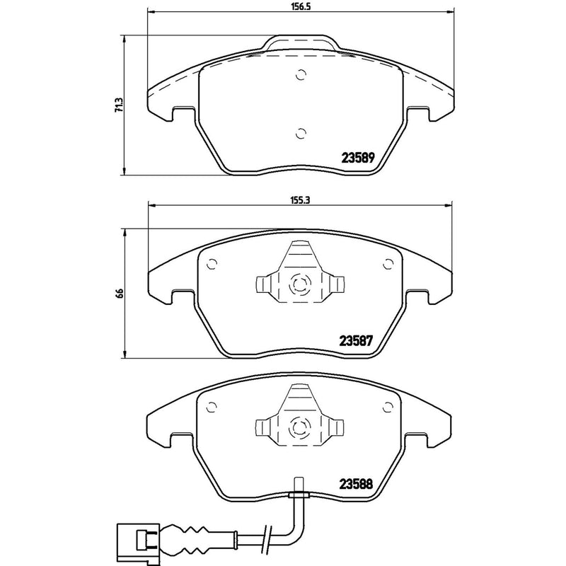 BREMBO XTRA Low-Met Front Disc Brake Pad Set - P85075X