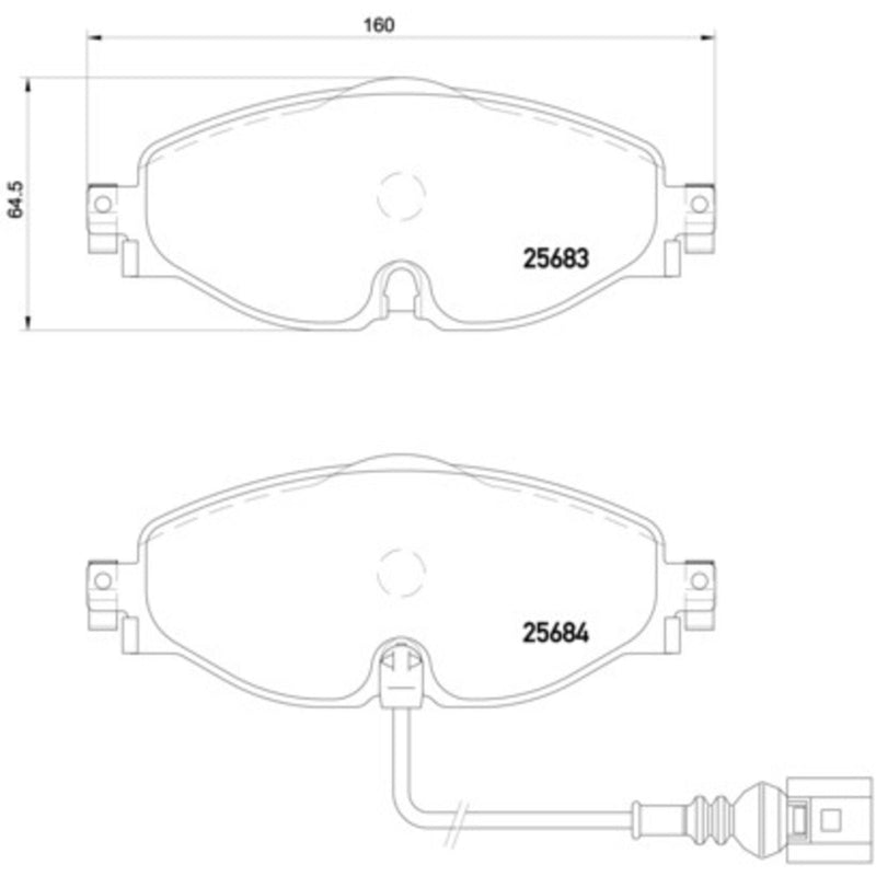 BREMBO XTRA Low-Met Front Disc Brake Pad Set - P85126X
