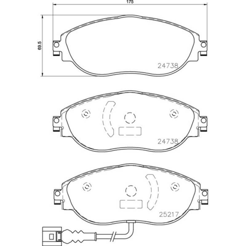 BREMBO XTRA Low-Met Front Disc Brake Pad Set - P85131X