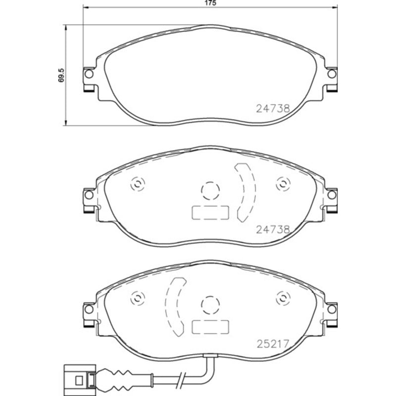 BREMBO XTRA Low-Met Front Disc Brake Pad Set - P85144X