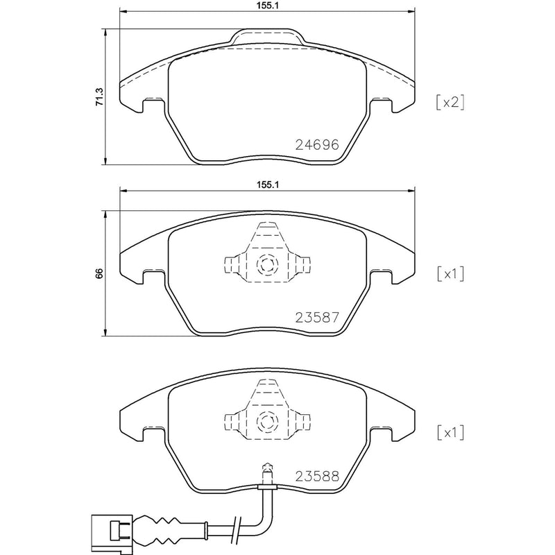 BREMBO XTRA Low-Met Front Disc Brake Pad Set - P85146X