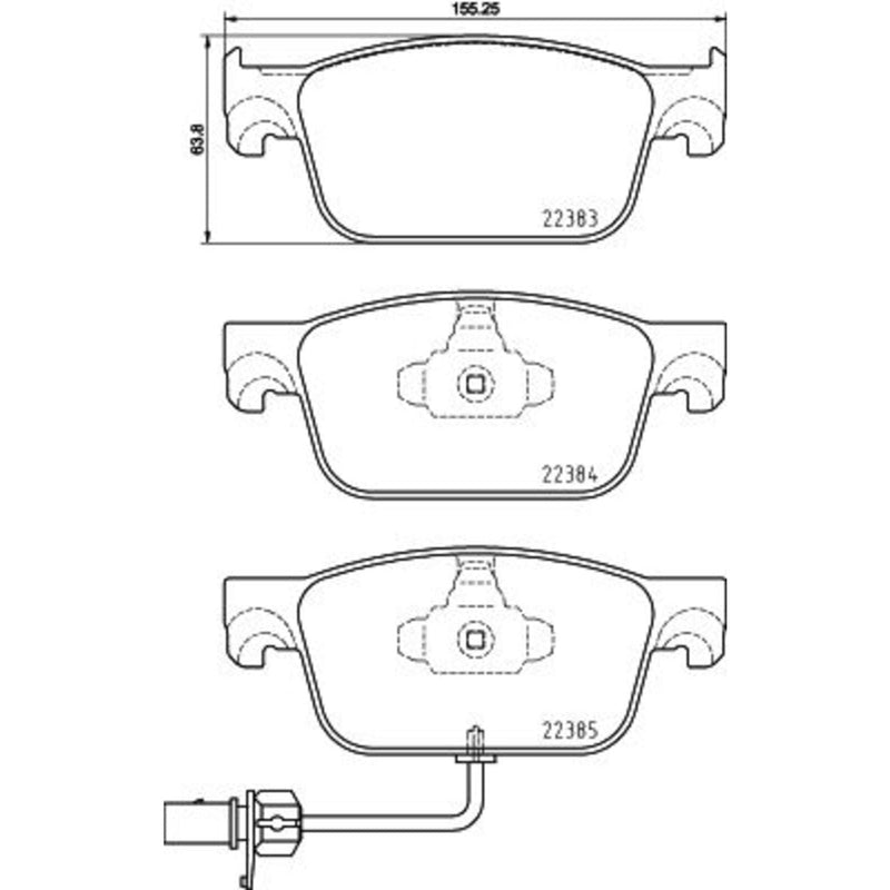BREMBO XTRA Low-Met Front Disc Brake Pad Set - P85153X