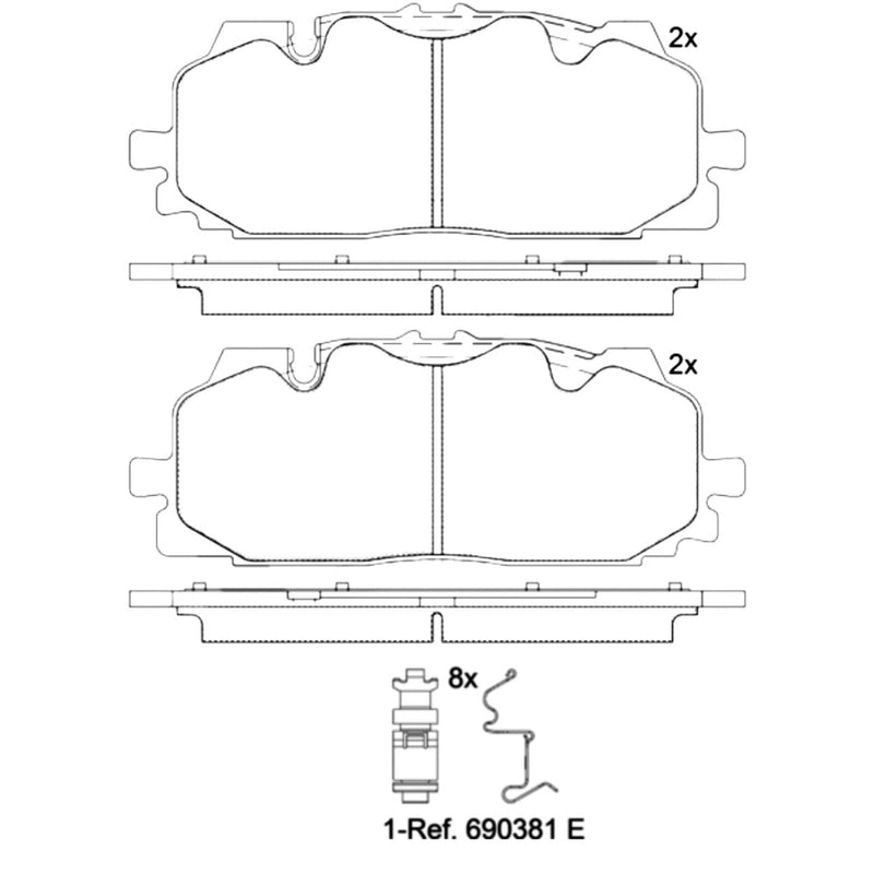 BREMBO XTRA Low-Met Front Disc Brake Pad Set - P85165X