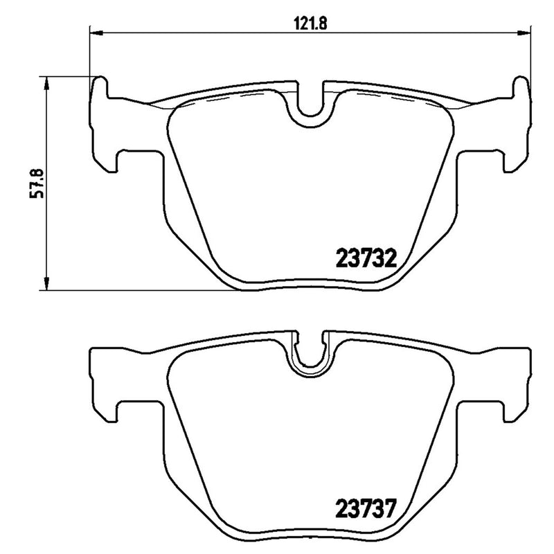 BREMBO XTRA Low-Met Rear Disc Brake Pad Set - P06033X