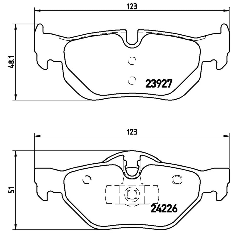 BREMBO XTRA Low-Met Rear Disc Brake Pad Set - P06038X