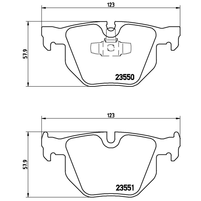 BREMBO XTRA Low-Met Rear Disc Brake Pad Set - P06039X