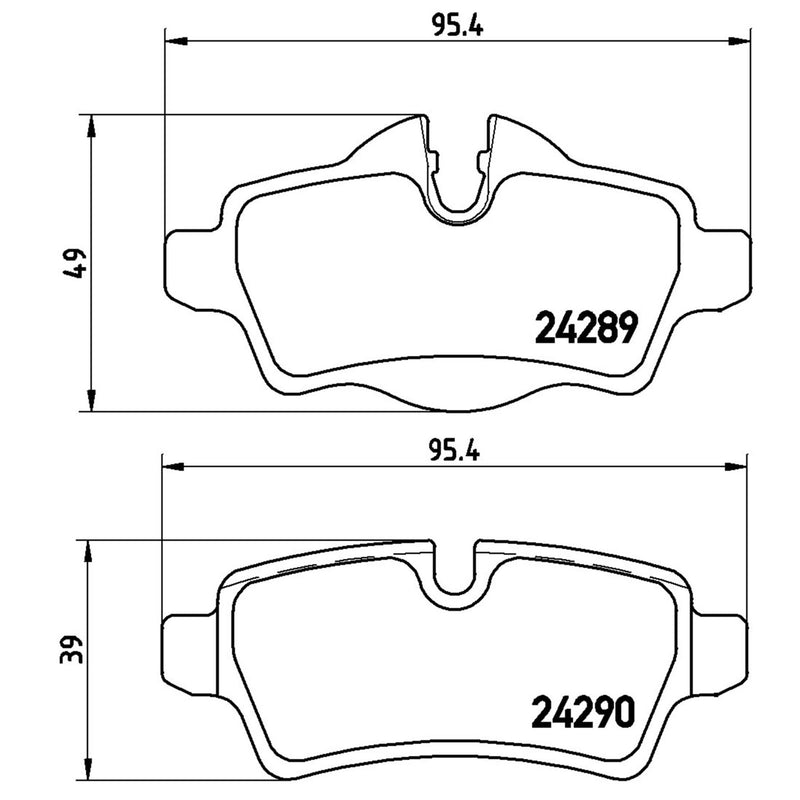 BREMBO XTRA Low-Met Rear Disc Brake Pad Set - P06052X
