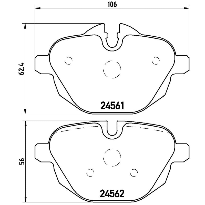 BREMBO XTRA Low-Met Rear Disc Brake Pad Set - P06064X