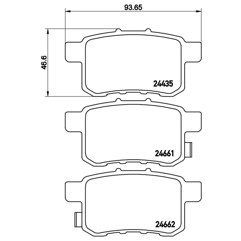 BREMBO XTRA Low-Met Rear Disc Brake Pad Set - P28072X