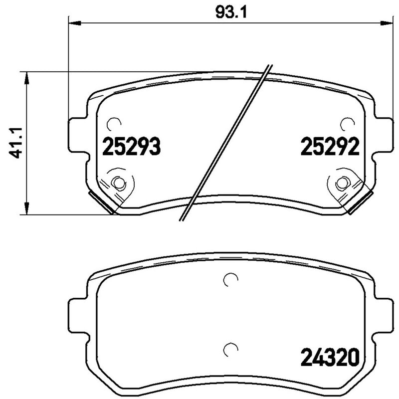 BREMBO XTRA Low-Met Rear Disc Brake Pad Set - P30051X
