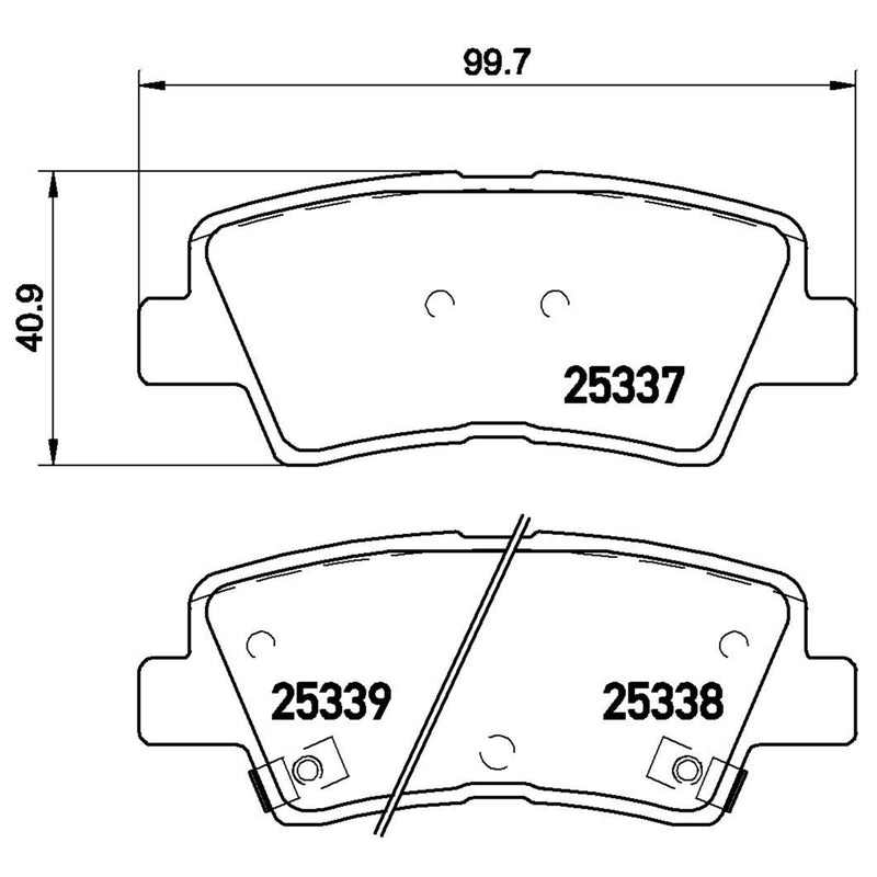BREMBO XTRA Low-Met Rear Disc Brake Pad Set - P30067X