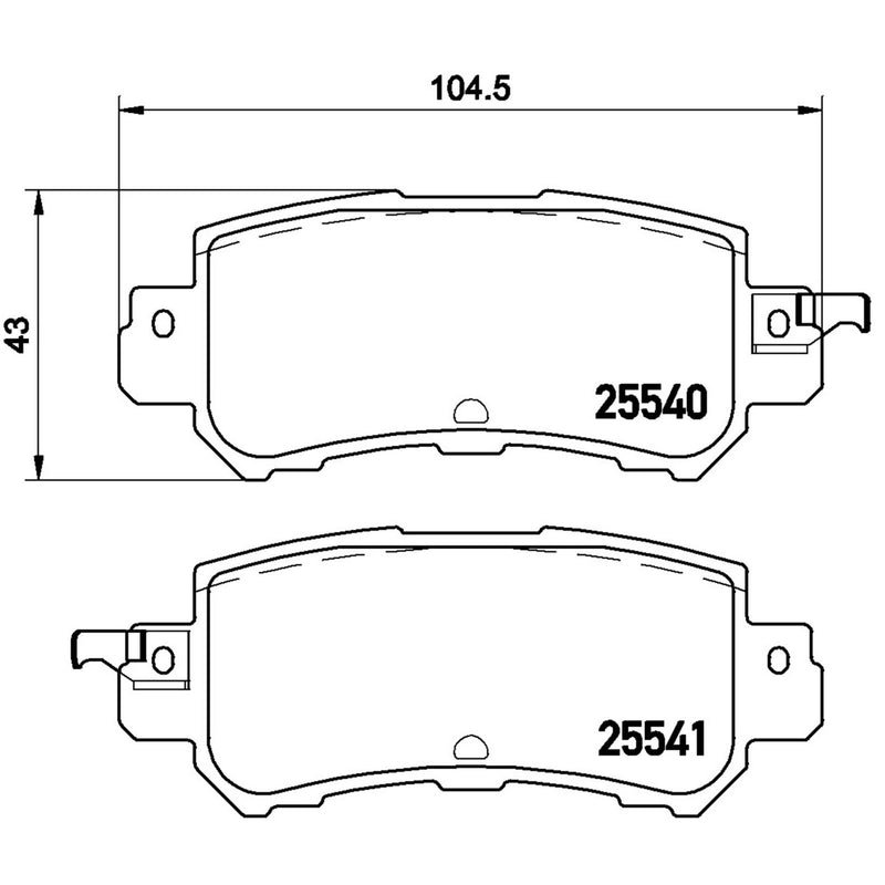 BREMBO XTRA Low-Met Rear Disc Brake Pad Set - P49047X