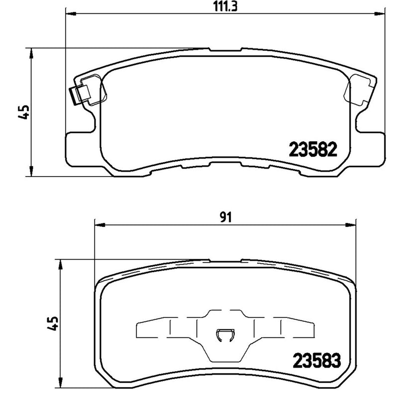 BREMBO XTRA Low-Met Rear Disc Brake Pad Set - P54031X