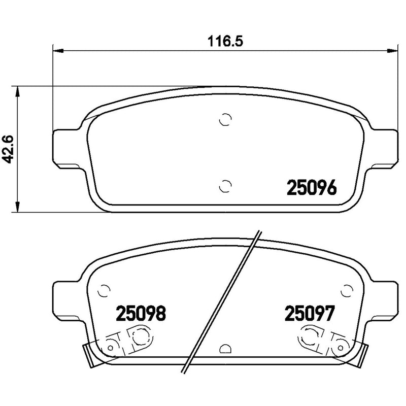 BREMBO XTRA Low-Met Rear Disc Brake Pad Set - P59080X