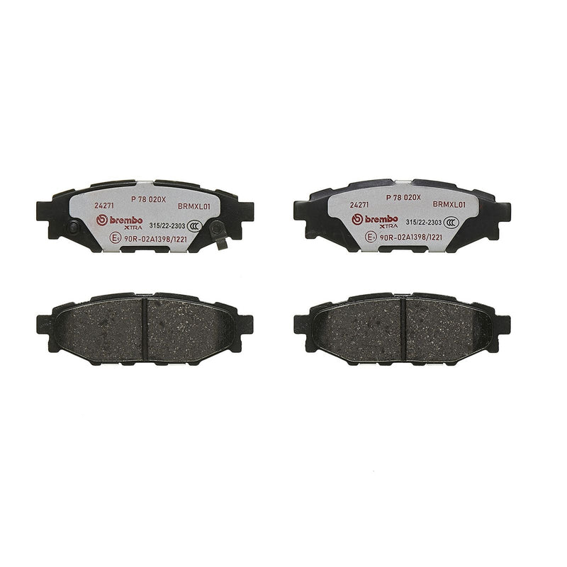 BREMBO XTRA Low-Met Rear Disc Brake Pad Set - P78020X