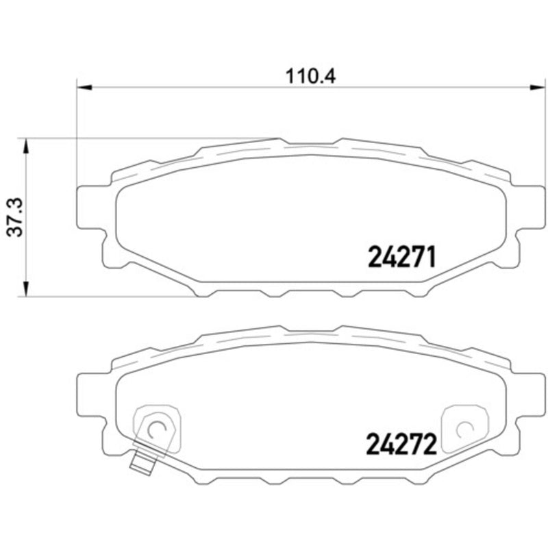 BREMBO XTRA Low-Met Rear Disc Brake Pad Set - P78020X