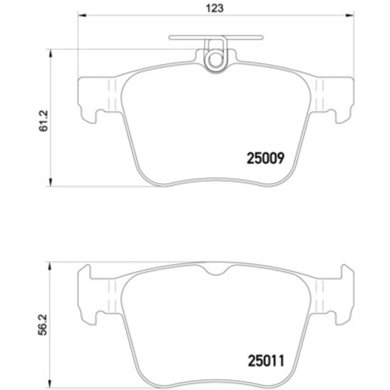 BREMBO XTRA Low-Met Rear Disc Brake Pad Set - P85124X