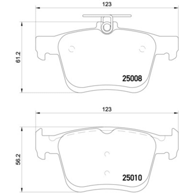 BREMBO XTRA Low-Met Rear Disc Brake Pad Set - P85125X