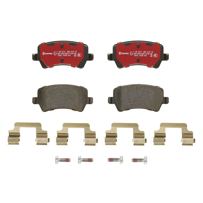 BREMBO XTRA Low-Met Rear Disc Brake Pad Set - P86021X