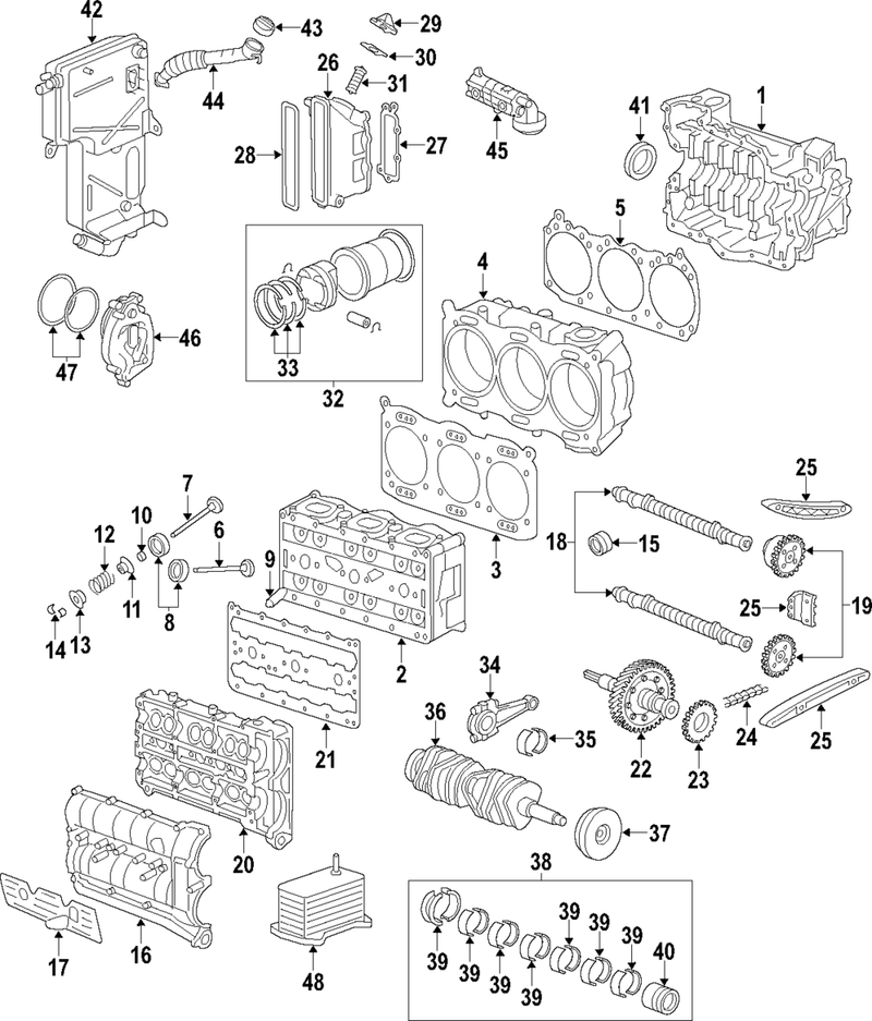 Genuine Porsche parts diagram