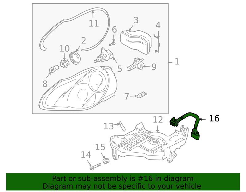 Genuine Porsche parts diagram