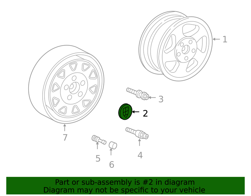 Genuine Porsche parts diagram