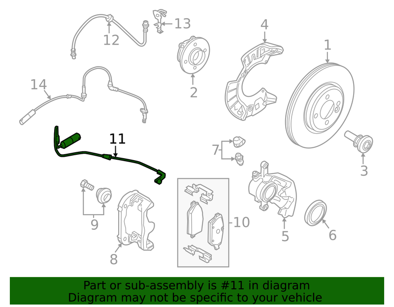 GENUINE MINI Brake Pad Sensor - 34 35 8 847 295