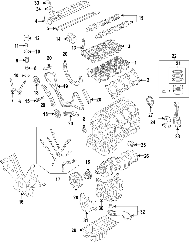 Genuine Porsche parts diagram
