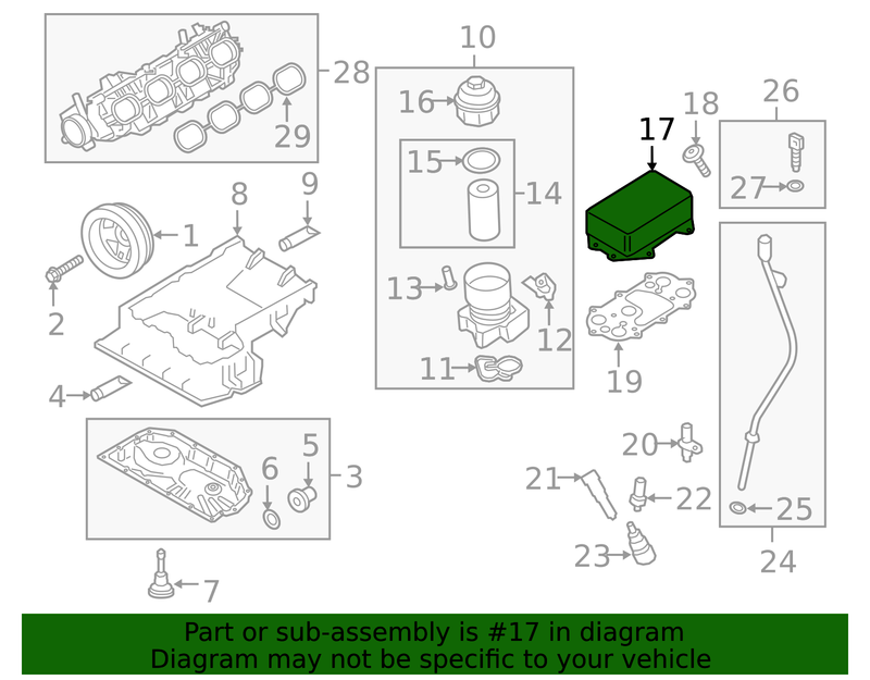 Genuine Porsche parts diagram