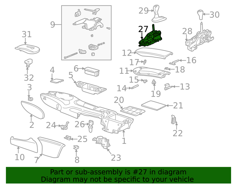 Genuine Porsche parts diagram