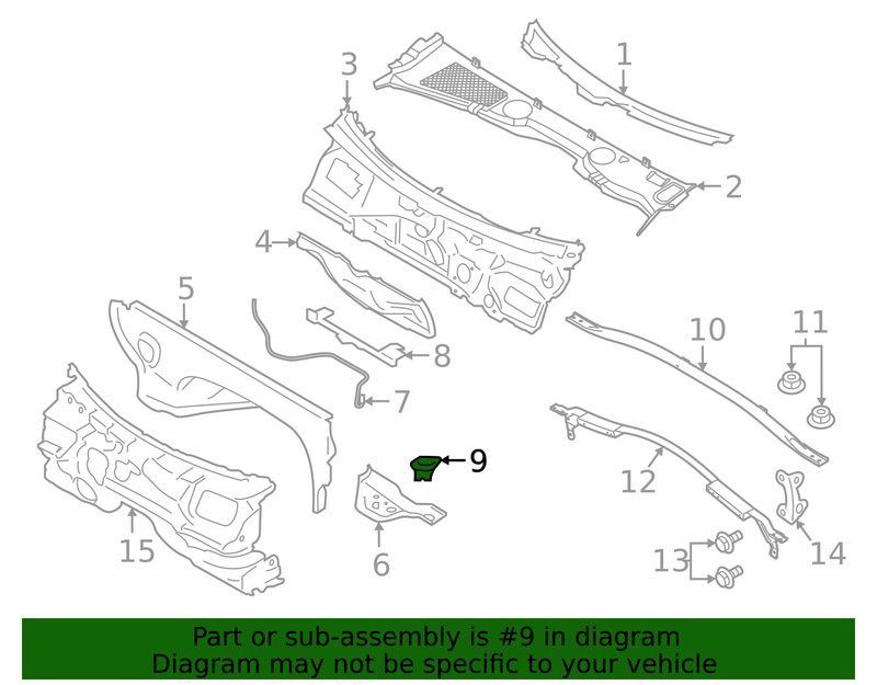 Part can be found as reference #9 in illustration