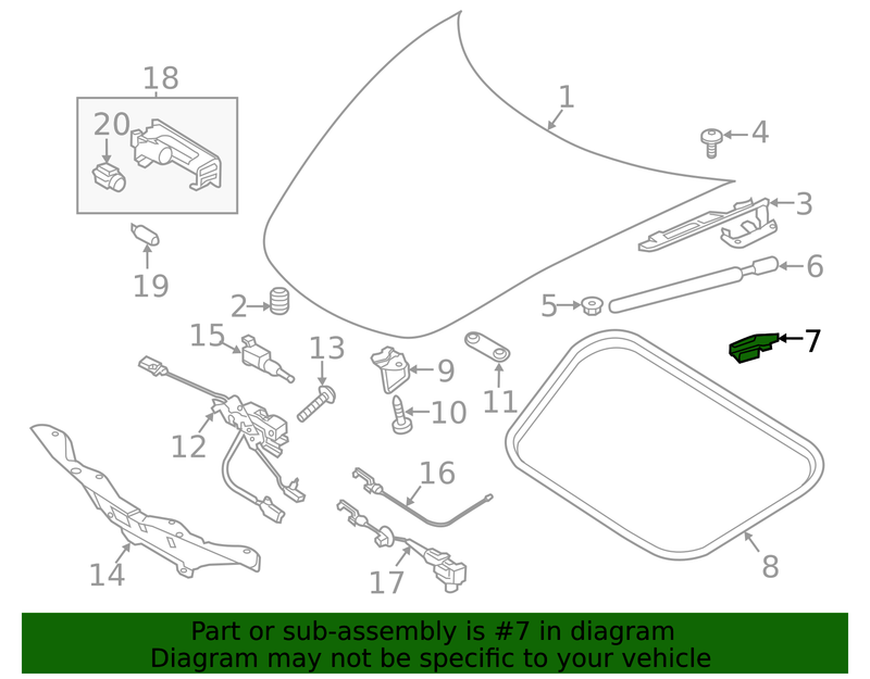 Genuine Porsche parts diagram