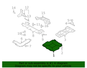 Genuine Porsche parts diagram
