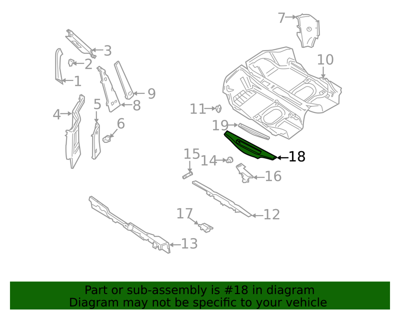 Genuine Porsche parts diagram