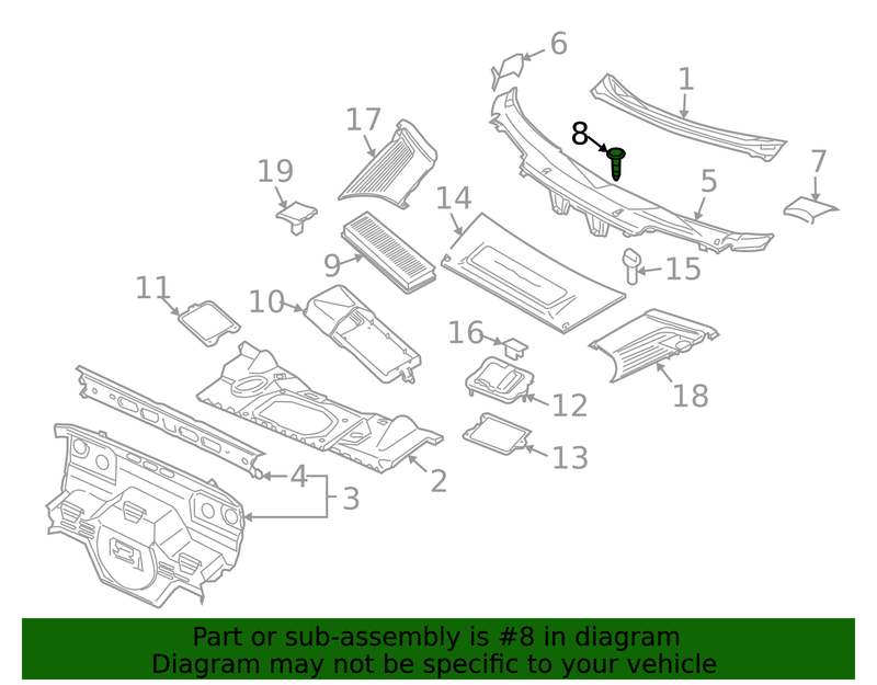 Genuine Porsche parts diagram