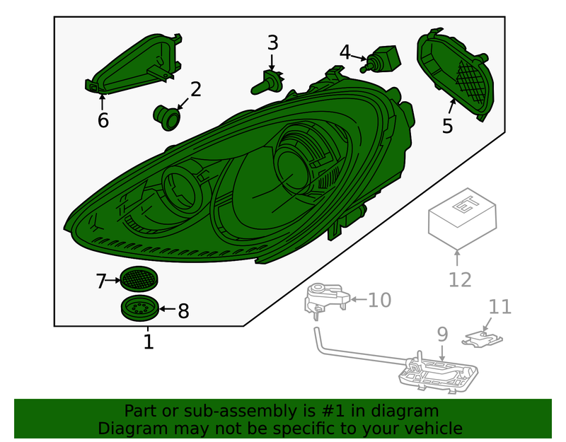 Genuine Porsche parts diagram