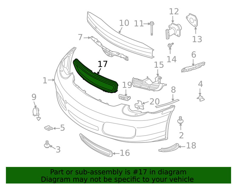 Genuine Porsche parts diagram
