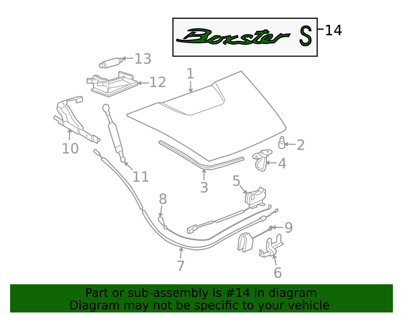 Genuine Porsche parts diagram