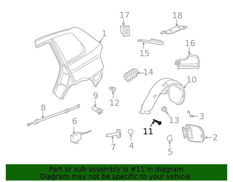 Genuine Porsche parts diagram
