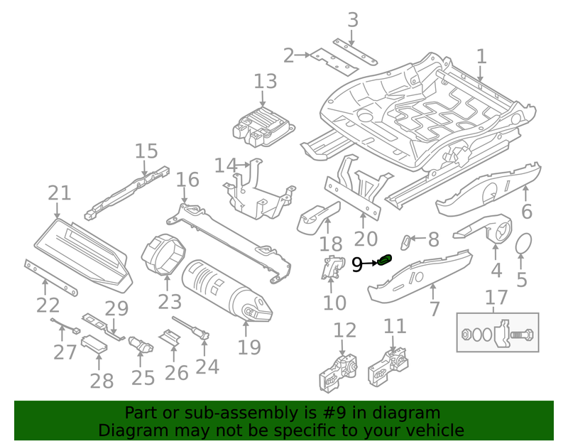 Genuine Porsche parts diagram