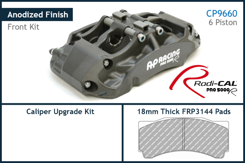 AP Racing by Essex Radi-CAL CP9660 caliper upgrade for AP/Essex 2-pc discs - Audi TTRS/RS 3 (8V/S)