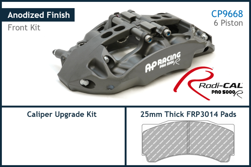 AP Racing by Essex Radi-CAL CP9668 caliper upgrade for AP/Essex 2-pc discs - Audi TTRS/RS 3 (8V/S)