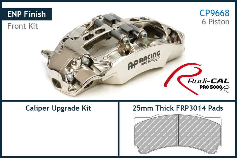 AP Racing by Essex Radi-CAL CP9668 ENP Caliper Upgrade for AP/Essex 2-pc discs - Audi TTRS/RS 3 (8V/S)